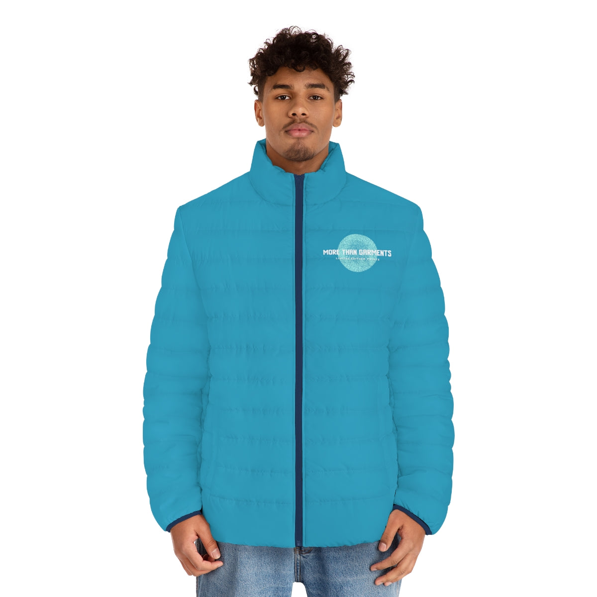 Men's Turquoise Puffer Jacket (MTG Logo)