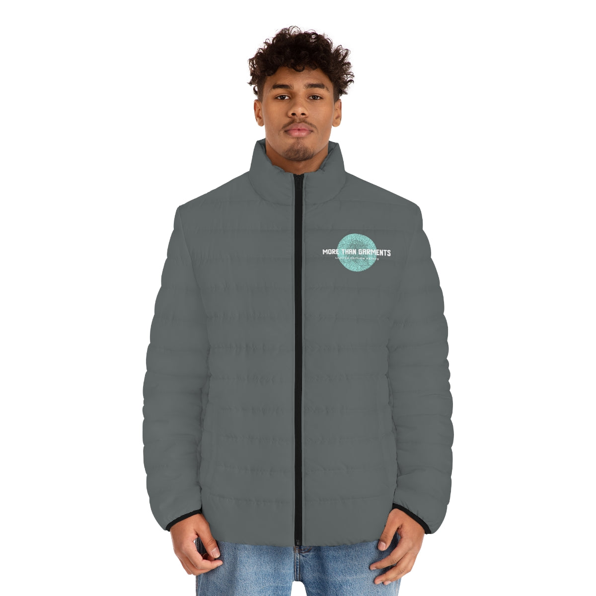 Men's Dark Grey Puffer Jacket (MTG Logo)