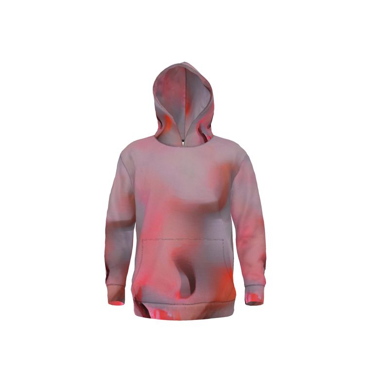 Joy 2 - Two Tone Red Unisex Pullover Or Zipper, Relaxed Fit, Cut & Sewn Hoodie