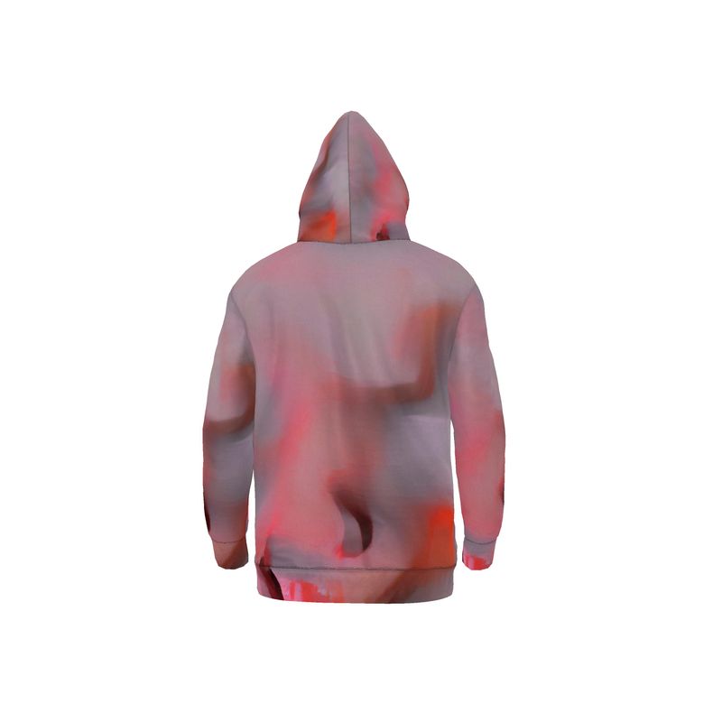 Joy 2 - Two Tone Red Unisex Pullover Or Zipper, Relaxed Fit, Cut & Sewn Hoodie