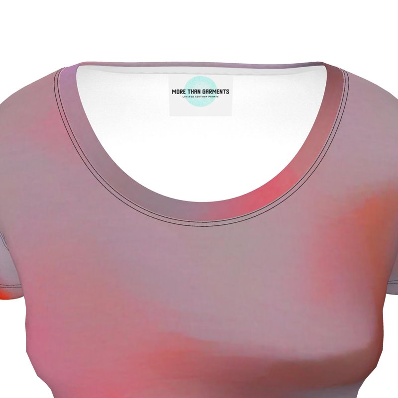 Joy 2 - Two Tone Red Soft And Durable Fabric, Flattering, Relaxed Shape, Ladies Scoop Neck T-Shirt