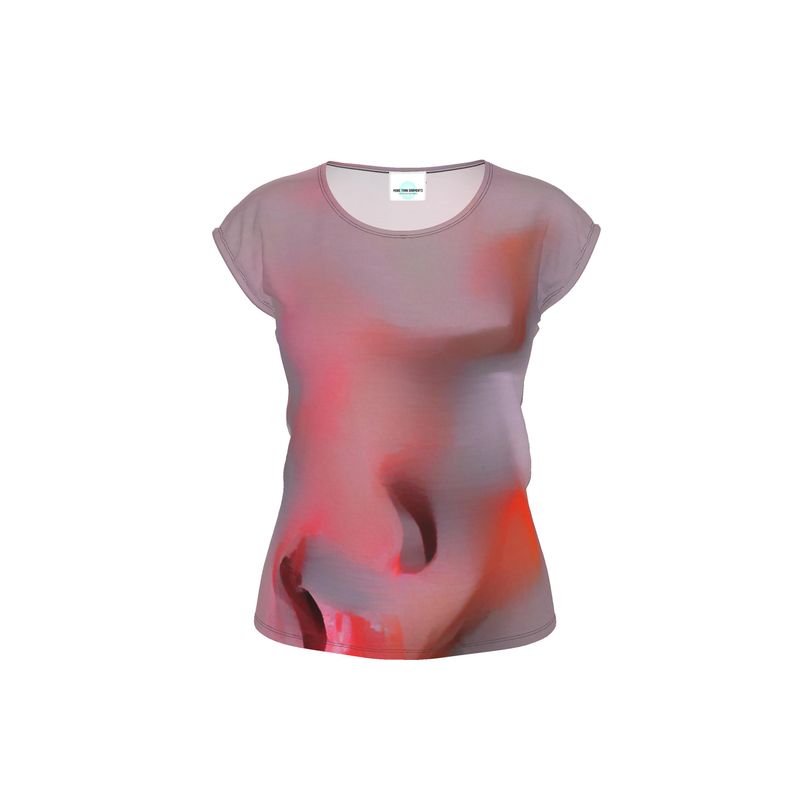 Joy 2 - Two Tone Red Ideal For Special Occasions, Comfortable Stretchy Fabric, Relaxed Fit, Ladies Loose Fit T-Shirt