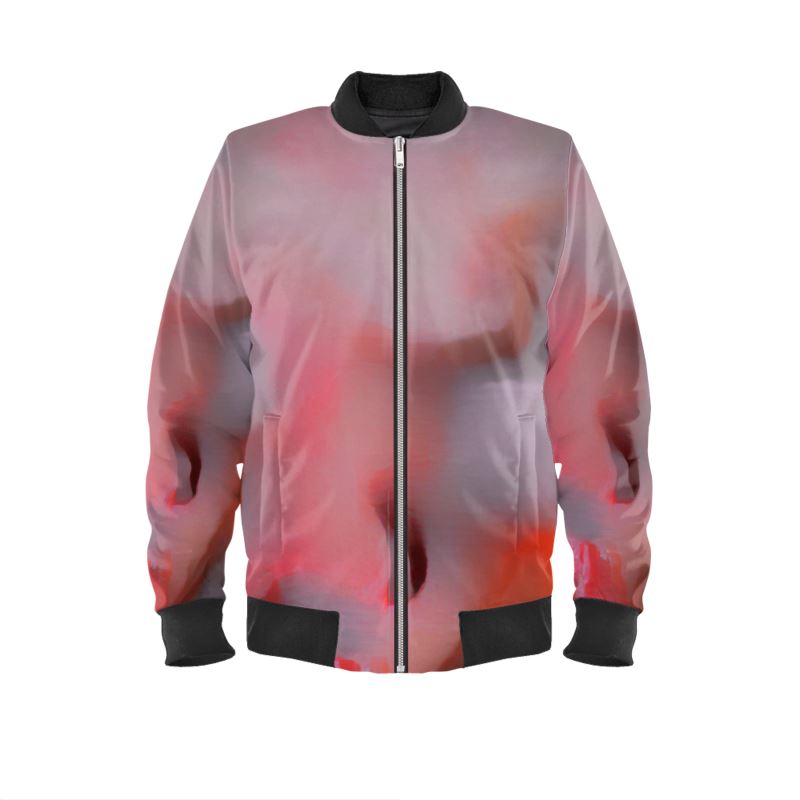 Joy 2 - Two Tone Red Different Ribbing Colour Options, Satin Or Quilted Lining, Waterproof, Satin, Velvet Or Jersey Ladies Bomber Jacket