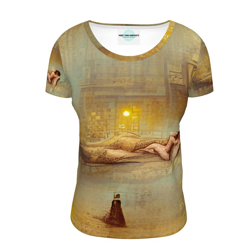 Lust - Beige Soft And Durable Fabric, Flattering, Relaxed Shape, Ladies Scoop Neck T-Shirt