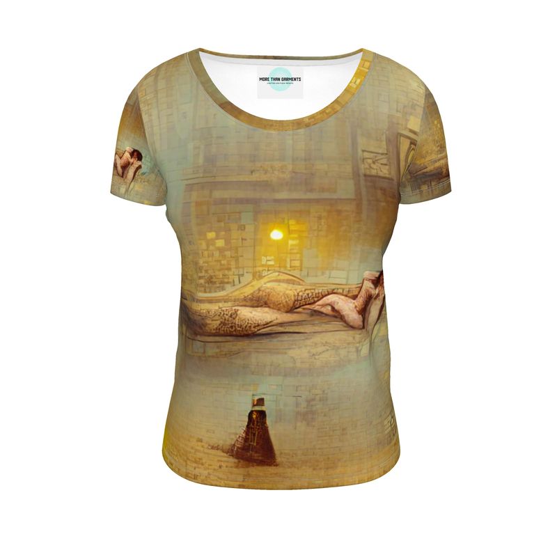 Lust - Beige Soft And Durable Fabric, Flattering, Relaxed Shape, Ladies Scoop Neck T-Shirt