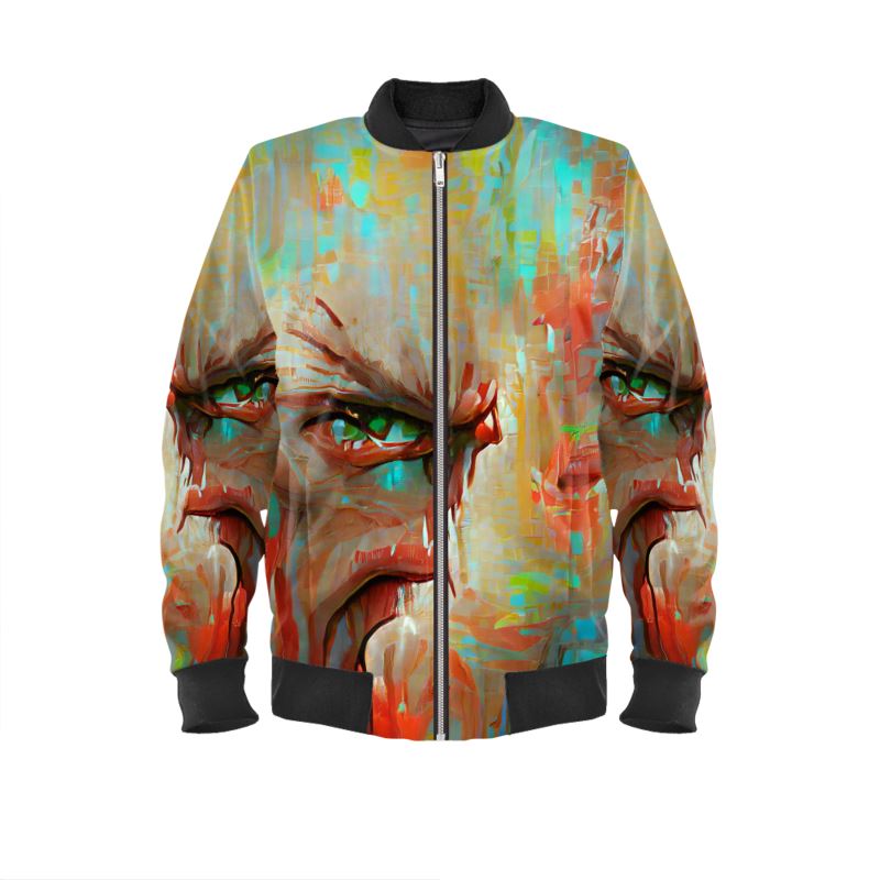 Infuriated - Red & Sky Blue Men's Bomber Jacket