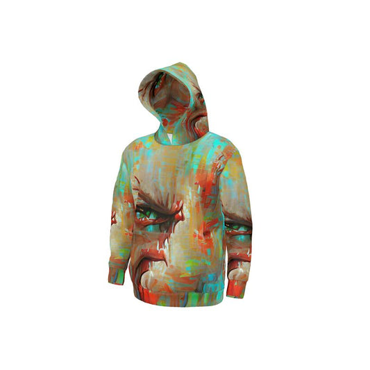 Infuriated - Red & Sky Blue Unisex Pullover Or Zipper, Relaxed Fit, Cut & Sewn Hoodie