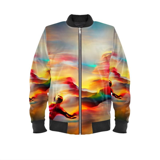 Elation - Red, Green & Yellow Men's Bomber Jacket