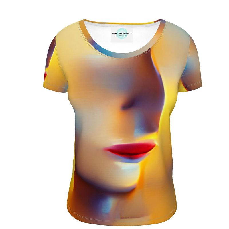 Confident - Orange Toned Soft And Durable Fabric, Flattering, Relaxed Shape, Ladies Scoop Neck T-Shirt