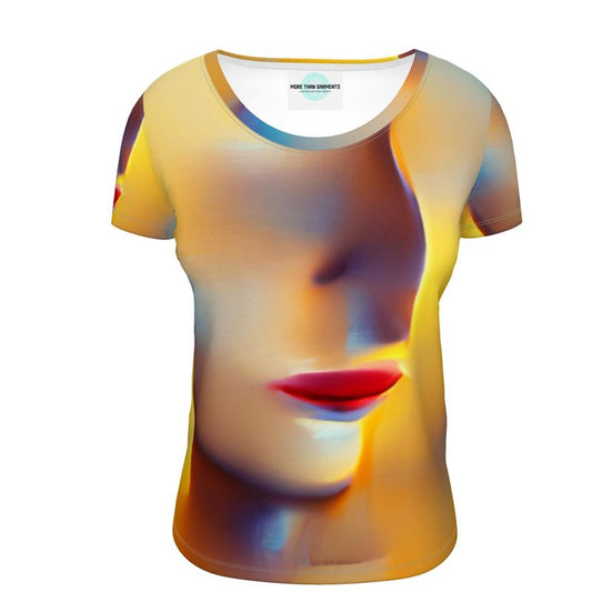 Confident - Orange Toned Soft And Durable Fabric, Flattering, Relaxed Shape, Ladies Scoop Neck T-Shirt