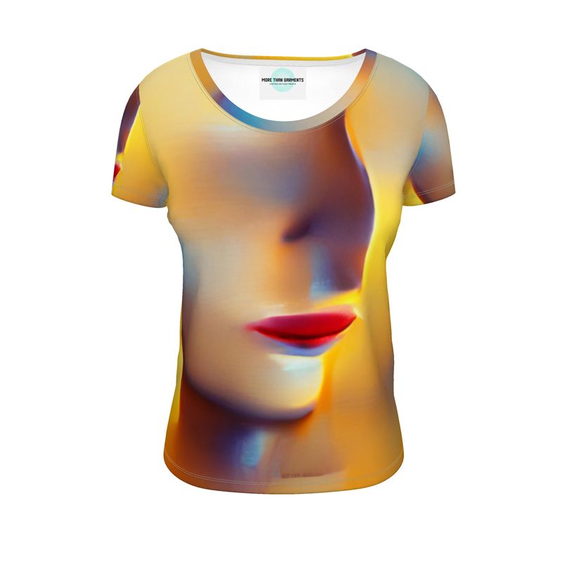 Confident - Orange Toned Soft And Durable Fabric, Flattering, Relaxed Shape, Ladies Scoop Neck T-Shirt