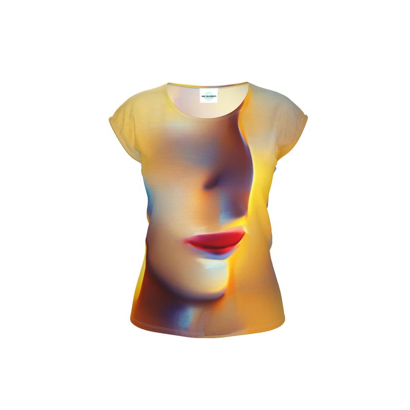 Confident - Orange Toned Ideal For Special Occasions, Comfortable Stretchy Fabric, Relaxed Fit, Ladies Loose Fit T-Shirt