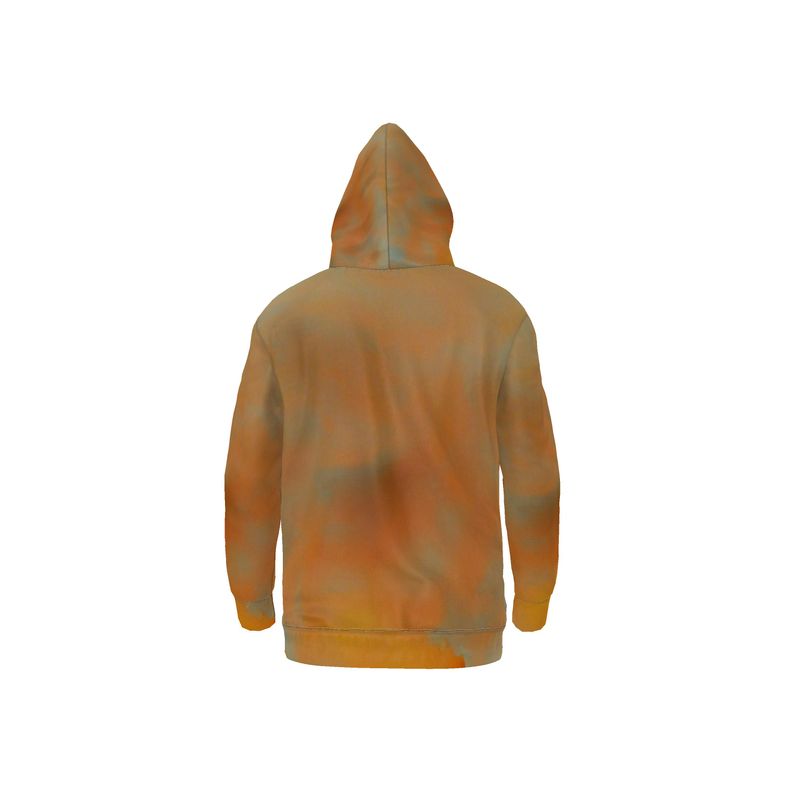 Insightful - Brown & Orange Unisex Pullover Or Zipper, Relaxed Fit, Cut & Sewn Hoodie