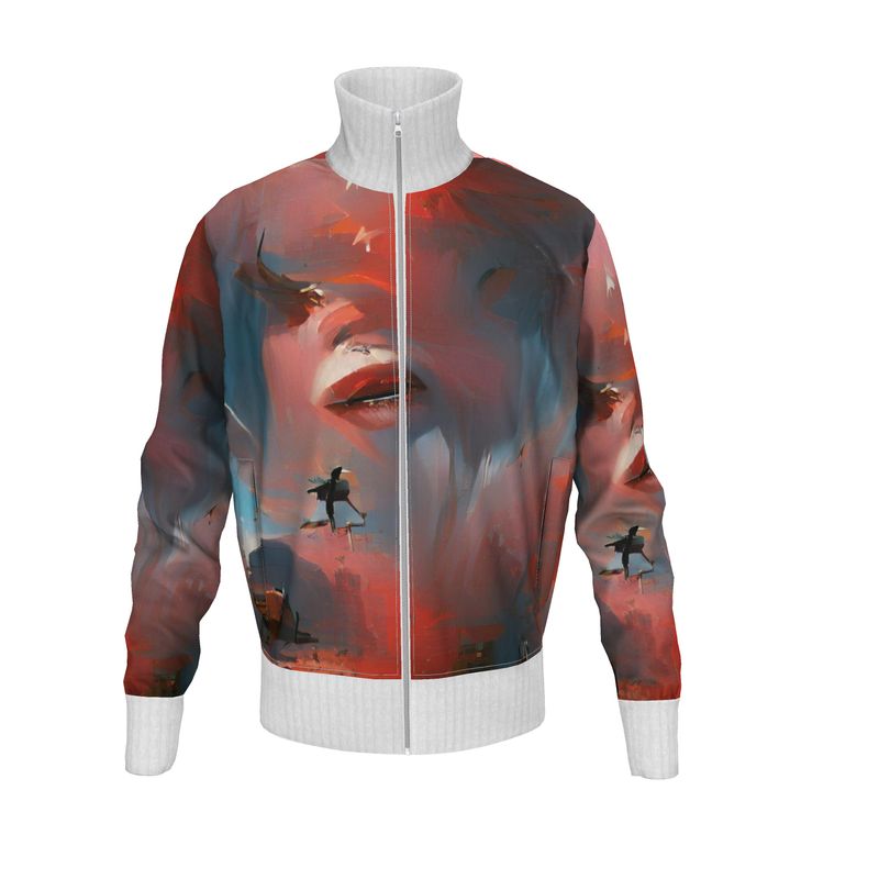 Carefree - Red & Grey Men's Tracksuit Jacket