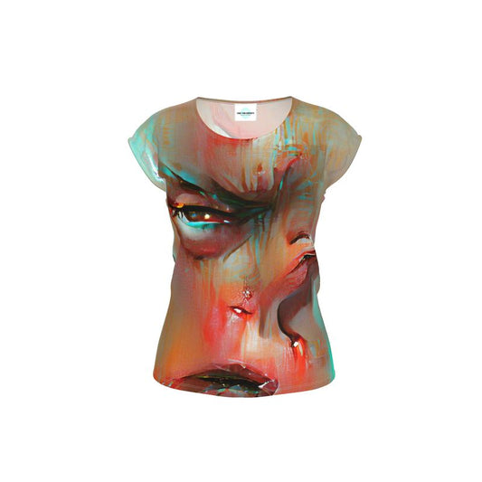 Irritated - Red and Green Ideal For Special Occasions, Comfortable Stretchy Fabric, Relaxed Fit, Ladies Loose Fit T-Shirt