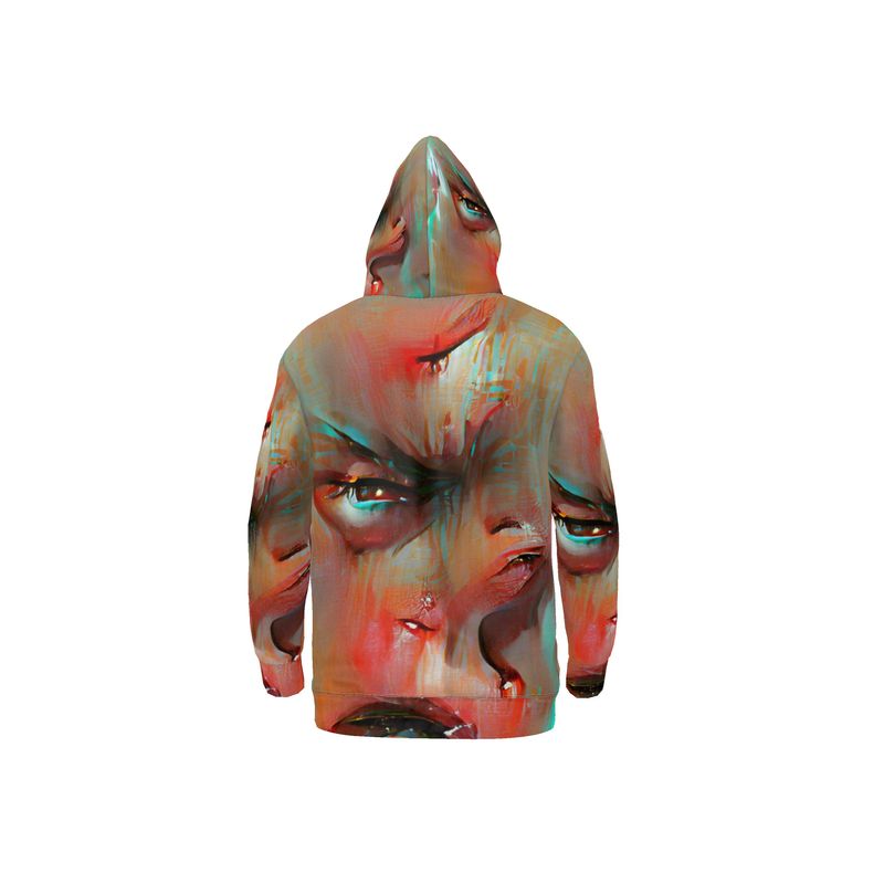 Irritated - Red and Green Unisex Pullover Or Zipper, Relaxed Fit, Cut & Sewn Hoodie