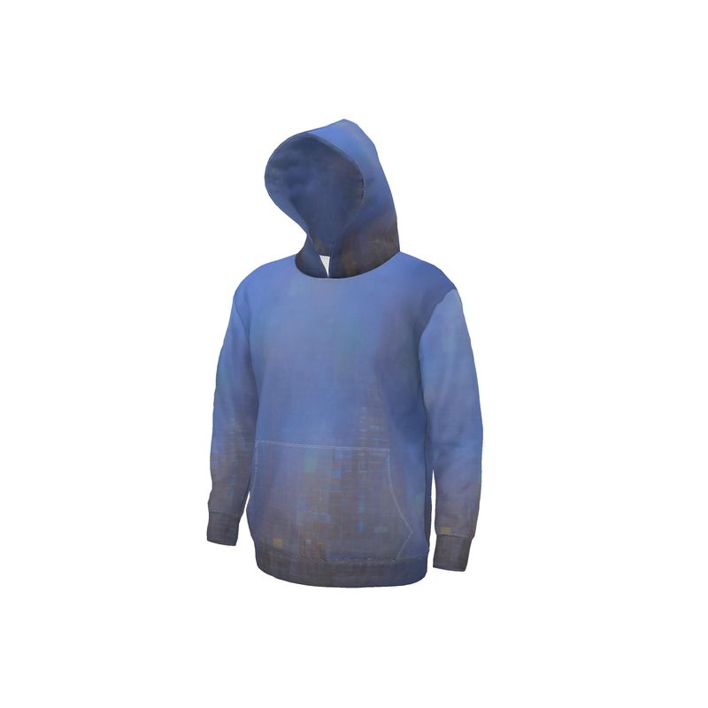 Foggy Painting of London - Dark Blue Unisex Pullover Or Zipper, Relaxed Fit, Cut & Sewn Hoodie