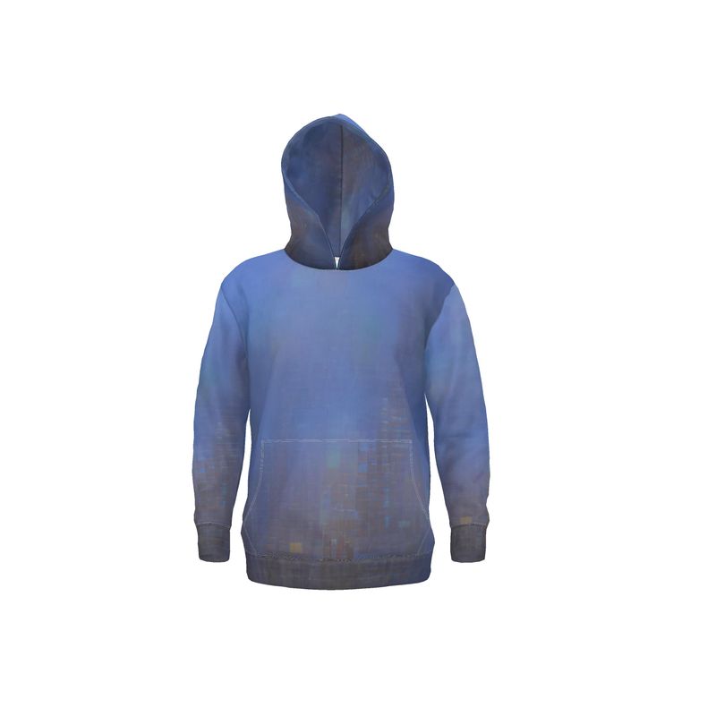 Foggy Painting of London - Dark Blue Unisex Pullover Or Zipper, Relaxed Fit, Cut & Sewn Hoodie