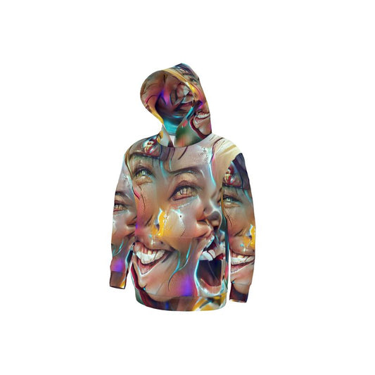 Joy - Multicoloured Unisex Pullover Or Zipper, Relaxed Fit, Cut & Sewn Hoodie