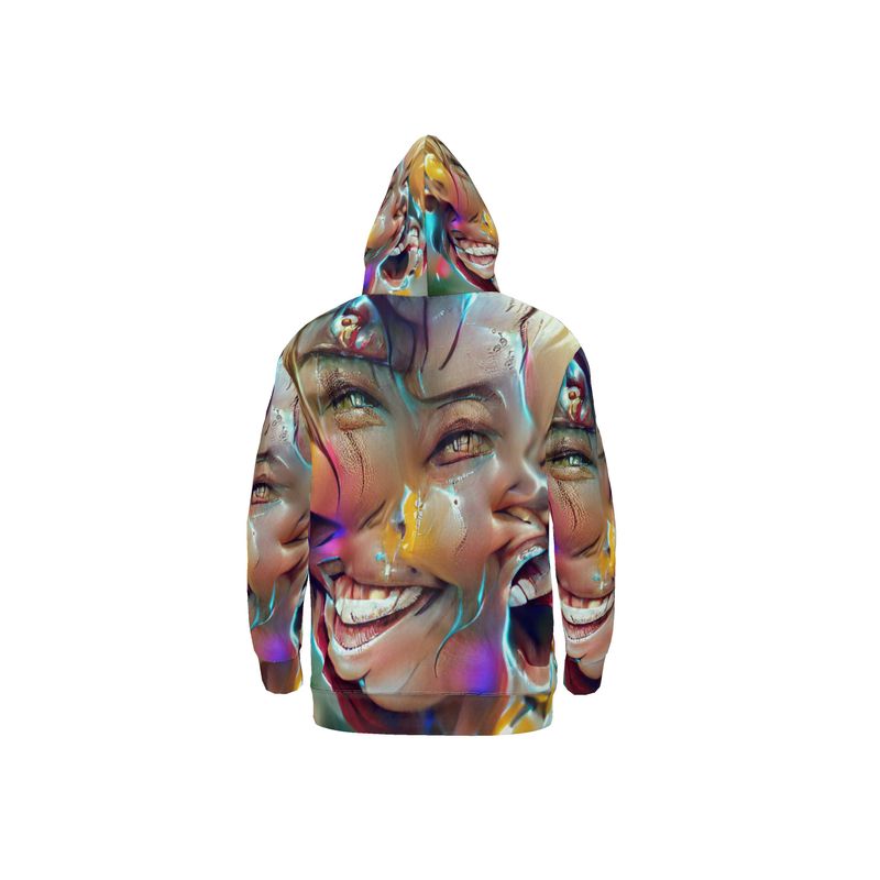 Joy - Multicoloured Unisex Pullover Or Zipper, Relaxed Fit, Cut & Sewn Hoodie