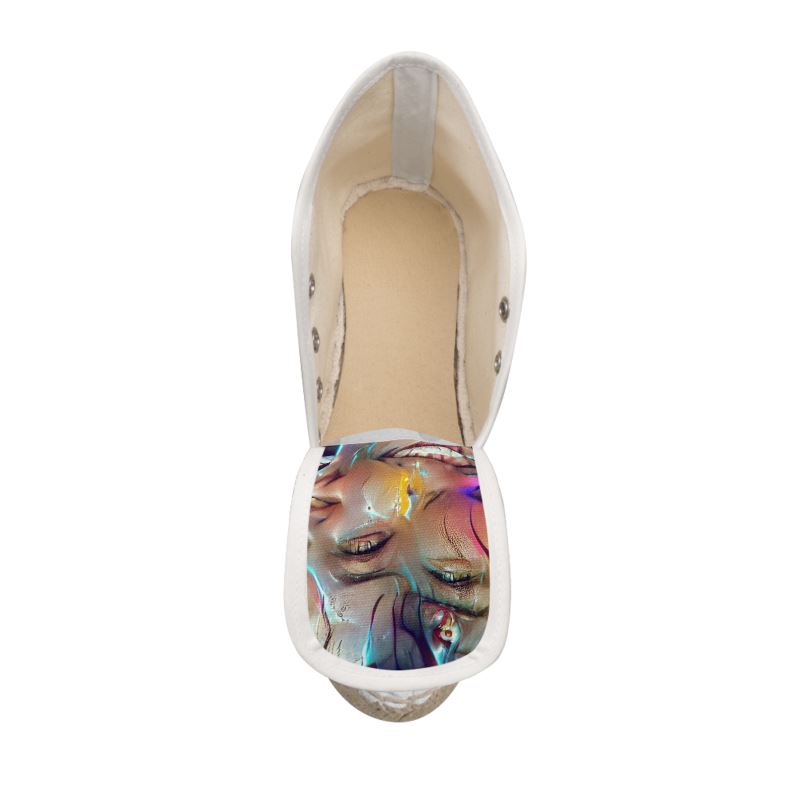 Joy - Multicoloured Perfect For Standing Out In The Summer, Stylish Handmade Ladies Wedge Espadrilles