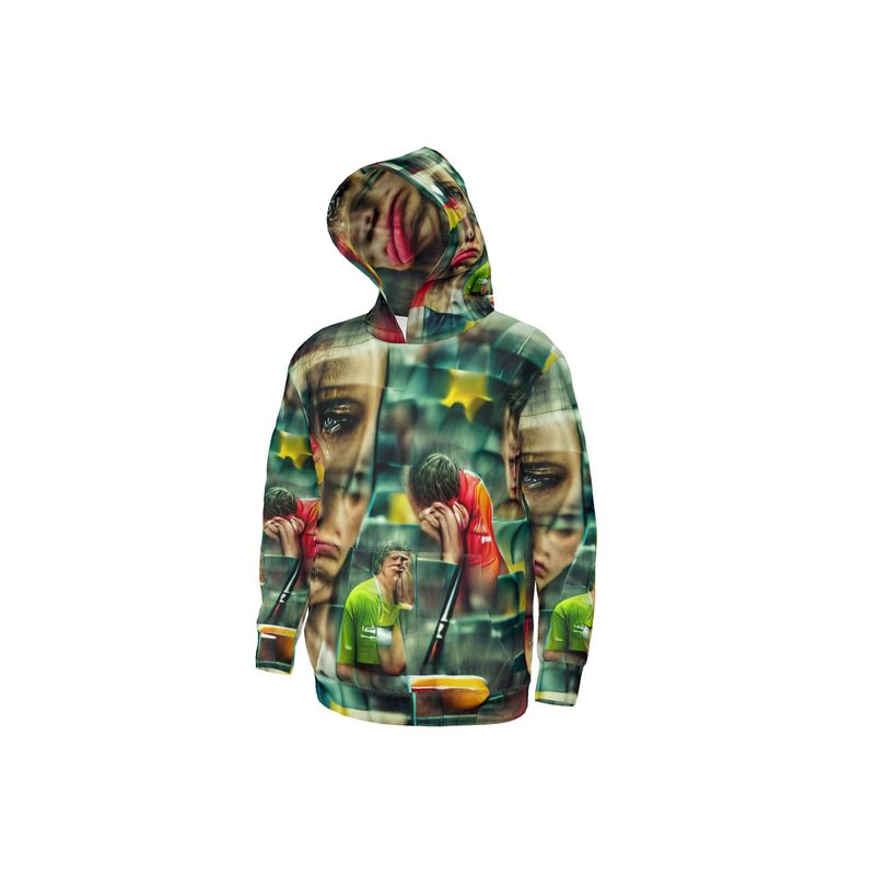 Disheartened - Red, Green & Yellow Unisex Pullover Or Zipper, Relaxed Fit, Cut & Sewn Hoodie