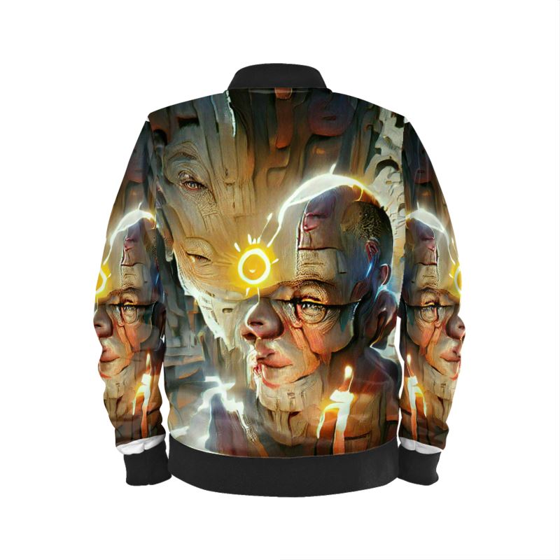 Enlightened - Yellow, Brown & White Men's Bomber Jacket