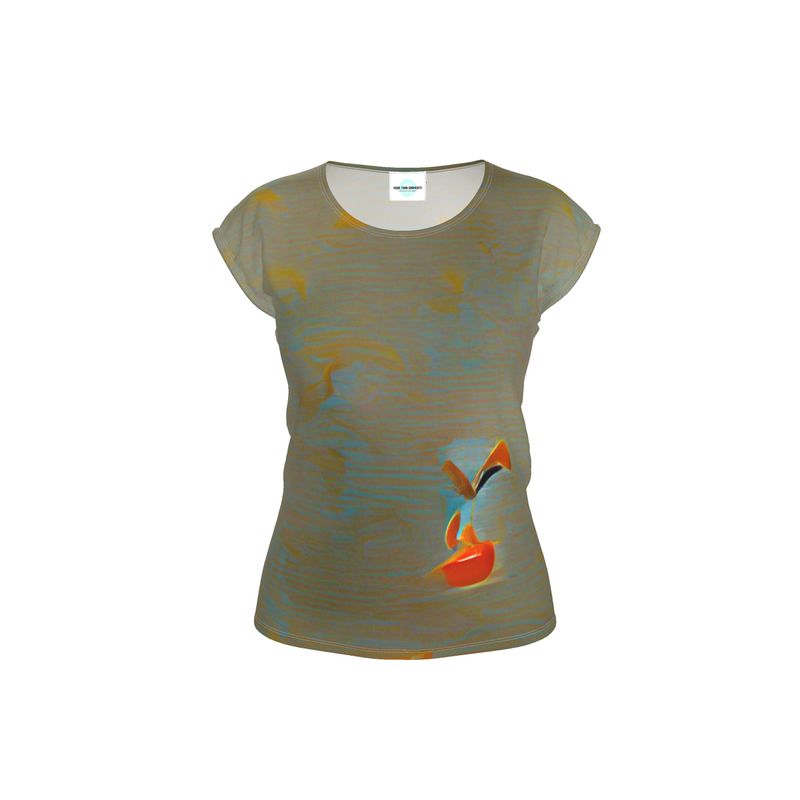 Mixed up - Green Ideal For Special Occasions, Comfortable Stretchy Fabric, Relaxed Fit, Ladies Loose Fit T-Shirt