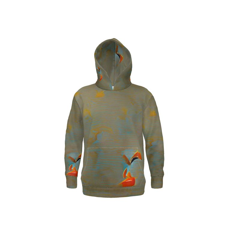 Mixed up - Green Unisex Pullover Or Zipper, Relaxed Fit, Cut & Sewn Hoodie