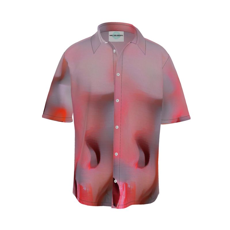 Joy 2 - Two Tone Red Short Sleeve Button Up, Mother Of Pearl Buttons, Breathable Fabric, Men's Short Sleeve Shirt