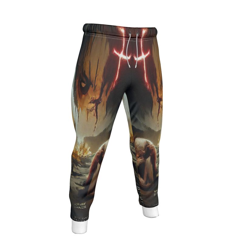 Agony - Black, Red and Brown Lined Side Pockets, Slim Fit Leg With Elastic Waist, Stylish Men's Jogging Bottoms