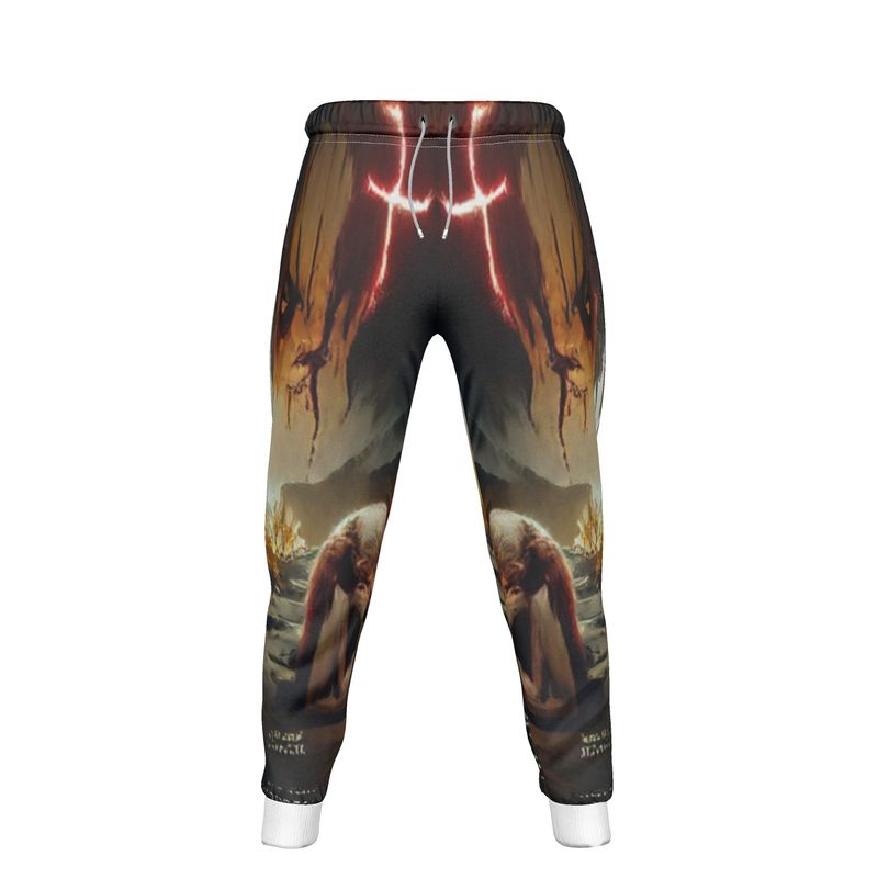 Agony - Black, Red and Brown Lined Side Pockets, Slim Fit Leg With Elastic Waist, Stylish Men's Jogging Bottoms