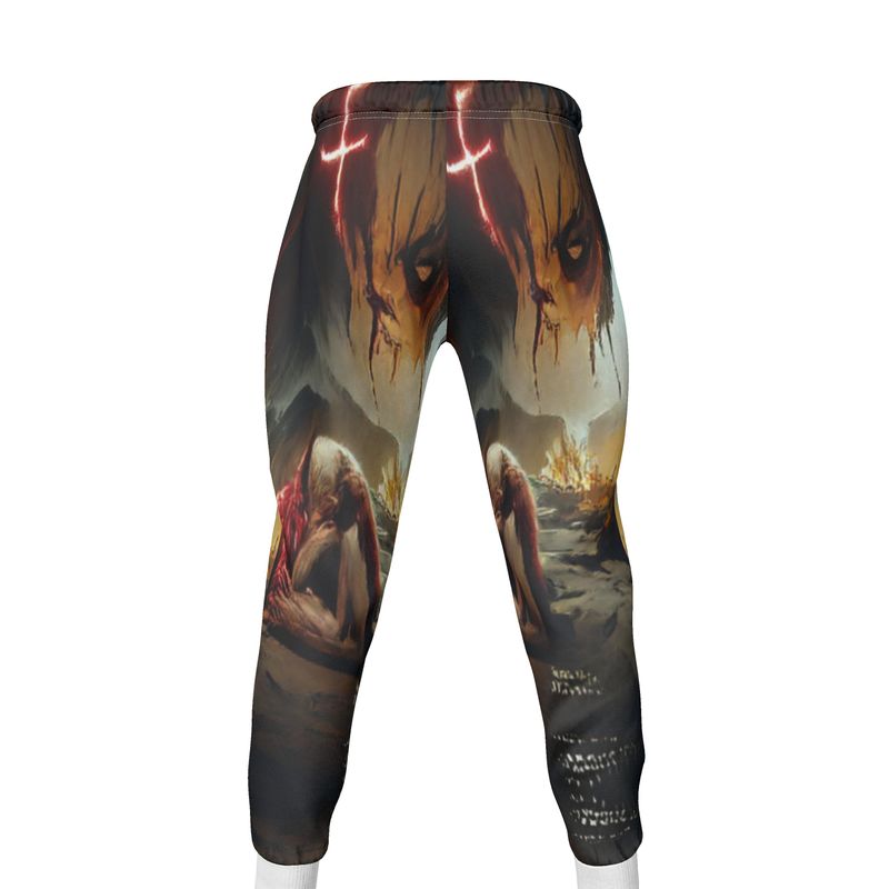 Agony - Black, Red and Brown Lined Side Pockets, Slim Fit Leg With Elastic Waist, Stylish Men's Jogging Bottoms