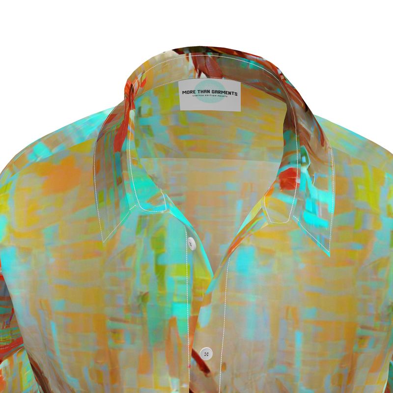 Infuriated - Red & Sky Blue Short Sleeve Button Up, Mother Of Pearl Buttons, Breathable Fabric, Men's Short Sleeve Shirt