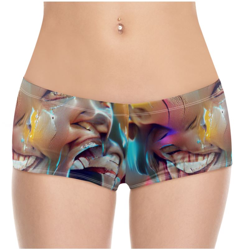 Joy - Multicoloured High Stretch Material, High-Quality Finish Fully Lined Hot Pants