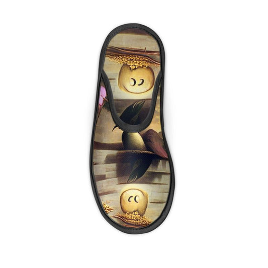 Coercive - Beige & Yellow Locks In Warmth, Non-slip Leatherette Sole, Water Absorbent Qualities Slippers