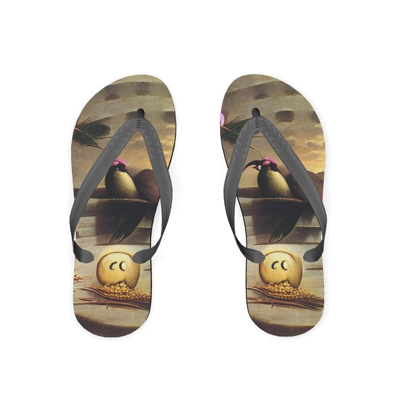 Coercive - Beige & Yellow Unisex Soft Plastic Straps, Covered With Poly-Satin, Sturdy Foam Base Flip Flops