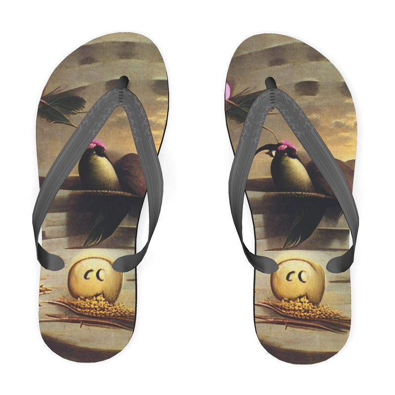 Coercive - Beige & Yellow Unisex Soft Plastic Straps, Covered With Poly-Satin, Sturdy Foam Base Flip Flops