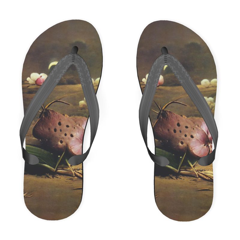 Coercive - Beige & Yellow Unisex Soft Plastic Straps, Covered With Poly-Satin, Sturdy Foam Base Flip Flops