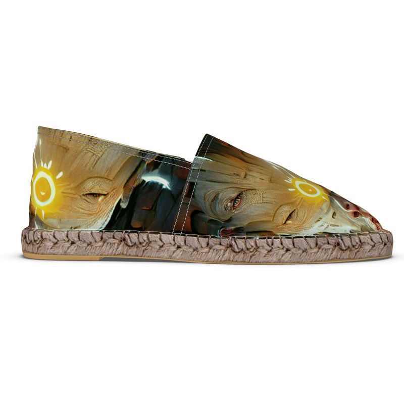 Enlightened - Yellow, Brown & White Non-Slip Rubber Base Unisex Jute Woven Insole Espadrilles