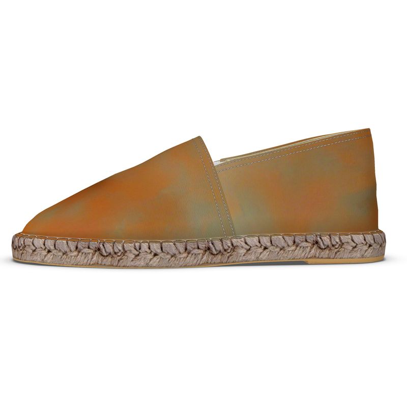 Insightful - Brown & Orange Non-Slip Rubber Base Unisex Jute Woven Insole Espadrilles