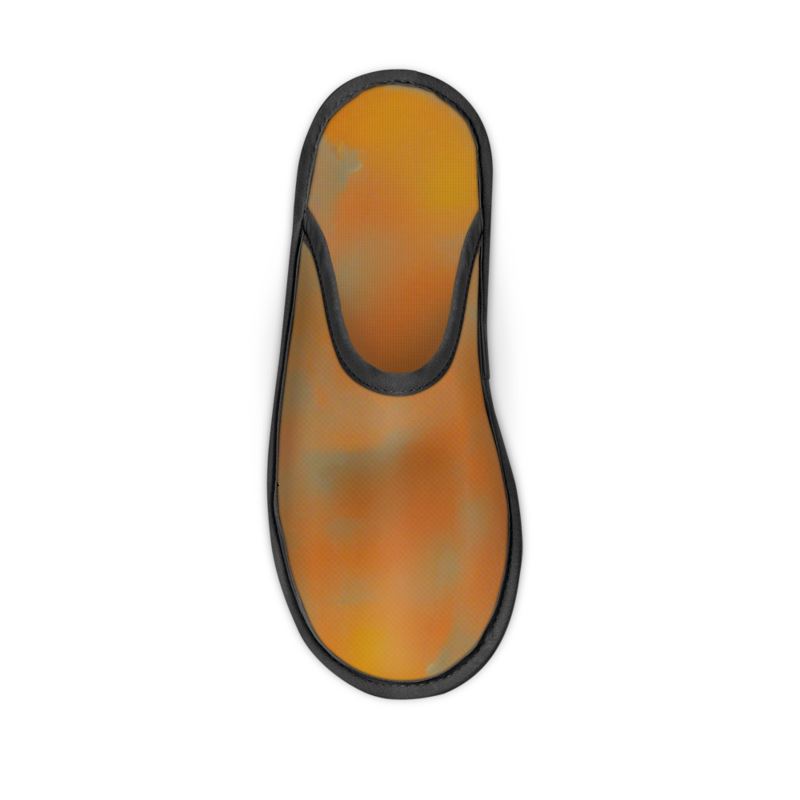 Insightful - Brown & Orange Locks In Warmth, Non-slip Leatherette Sole, Water Absorbent Qualities Slippers