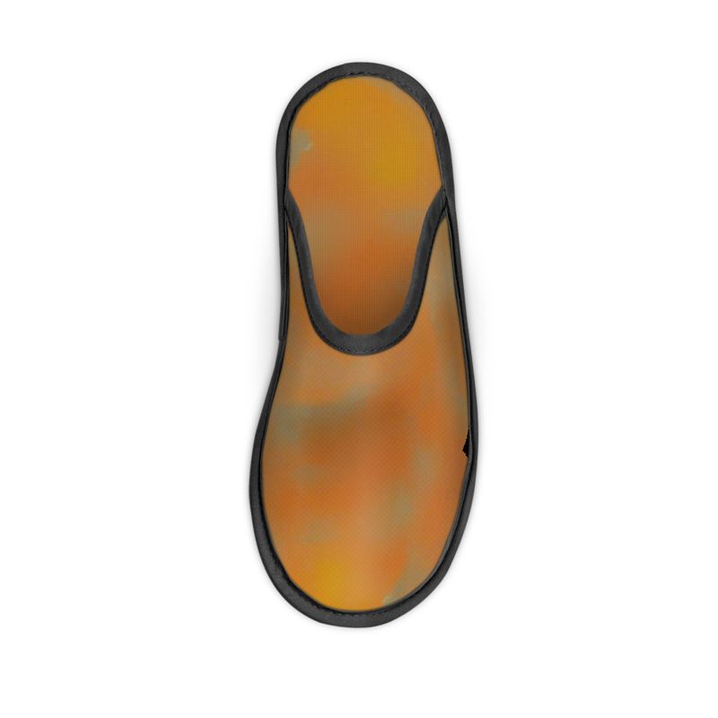 Insightful - Brown & Orange Locks In Warmth, Non-slip Leatherette Sole, Water Absorbent Qualities Slippers