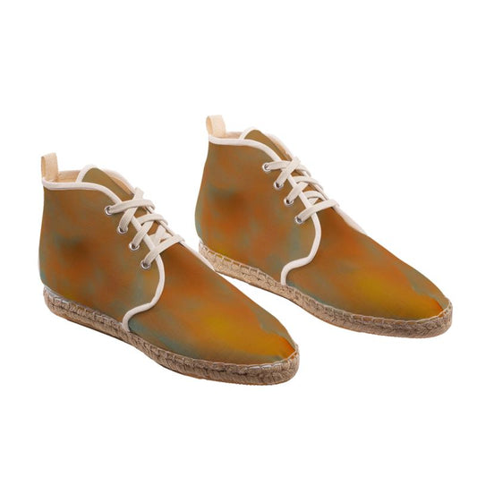 Insightful - Brown & Orange High Top Lace Up Espadrilles