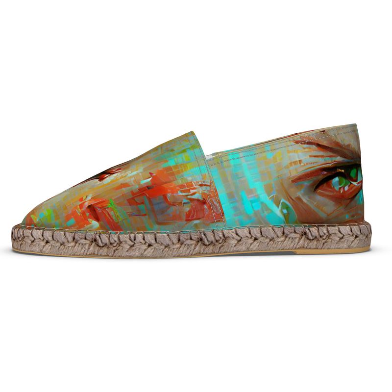 Infuriated - Red & Sky Blue Non-Slip Rubber Base Unisex Jute Woven Insole Espadrilles