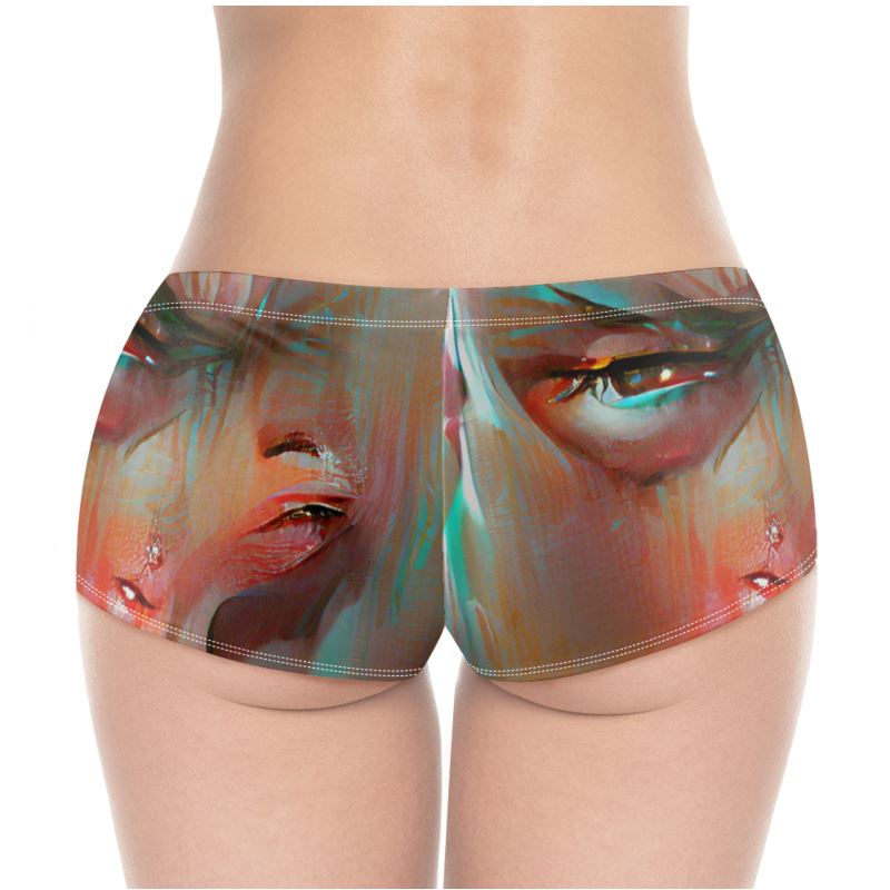 Irritated - Red and Green High Stretch Material, High-Quality Finish Fully Lined Hot Pants