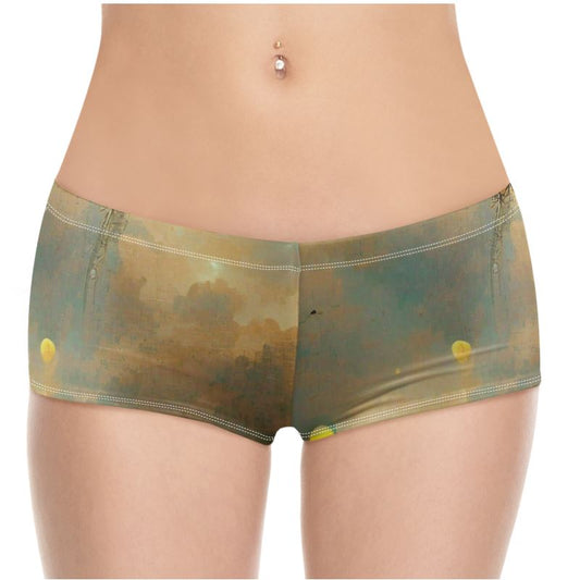 Loopy - Beige High Stretch Material, High-Quality Finish Fully Lined Hot Pants