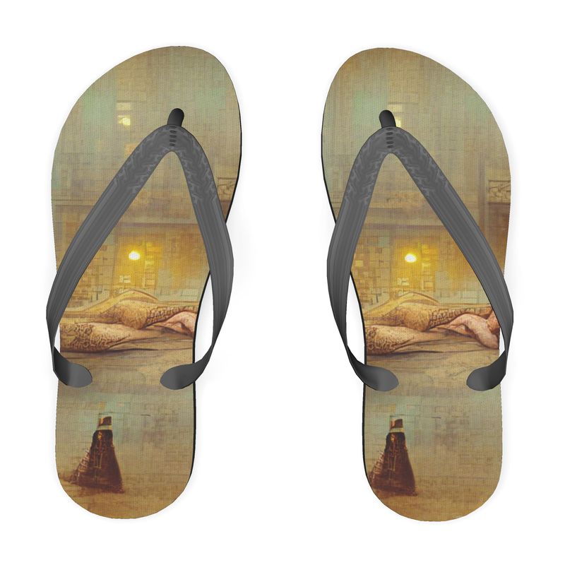 Lust - Beige Unisex Soft Plastic Straps, Covered With Poly-Satin, Sturdy Foam Base Flip Flops