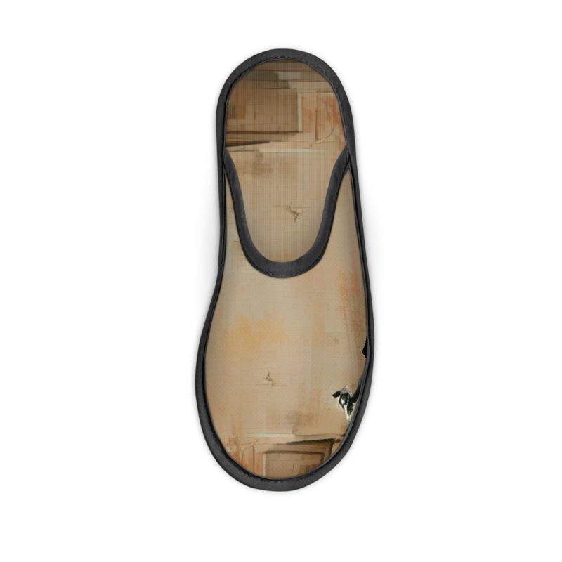 Panicked - Beige Locks In Warmth, Non-slip Leatherette Sole, Water Absorbent Qualities Slippers