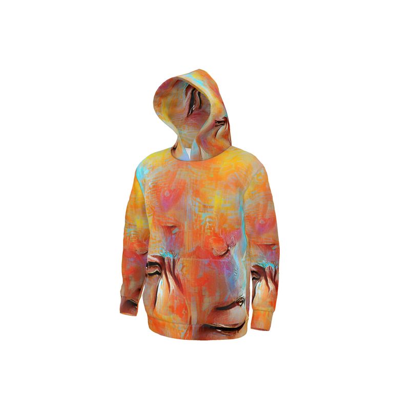 Self-Compassionate - Orange & Blue Unisex Pullover Or Zipper, Relaxed Fit, Cut & Sewn Hoodie